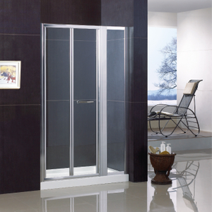 Hotel personalizado casa de banho de vidro bifold shower portas (WS-IB090)